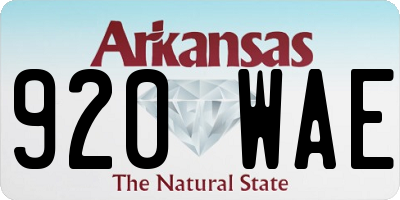 AR license plate 920WAE