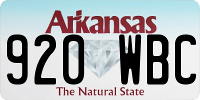 AR license plate 920WBC