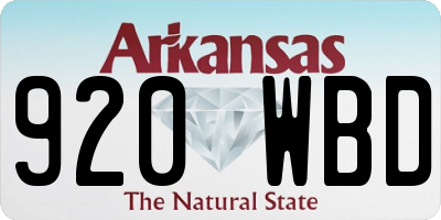 AR license plate 920WBD