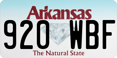 AR license plate 920WBF