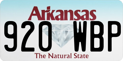 AR license plate 920WBP