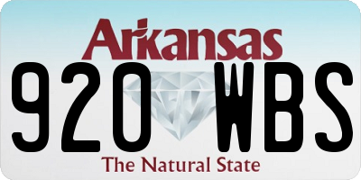 AR license plate 920WBS