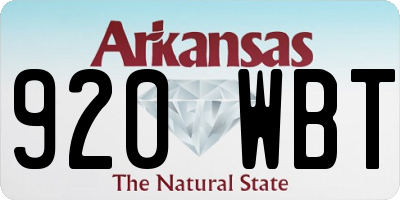 AR license plate 920WBT