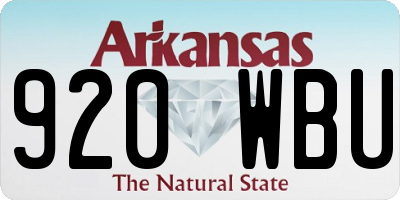 AR license plate 920WBU