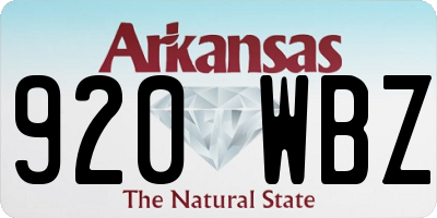 AR license plate 920WBZ