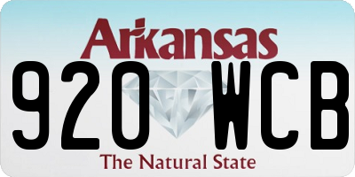 AR license plate 920WCB