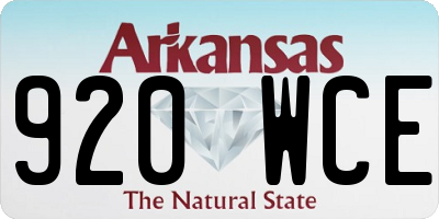 AR license plate 920WCE