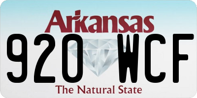 AR license plate 920WCF