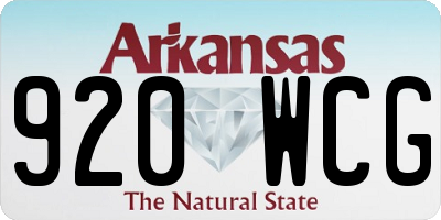 AR license plate 920WCG