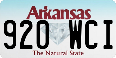 AR license plate 920WCI
