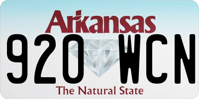 AR license plate 920WCN