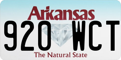 AR license plate 920WCT
