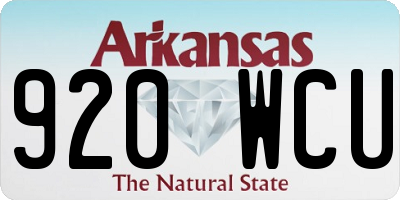 AR license plate 920WCU