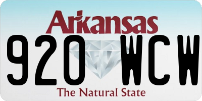 AR license plate 920WCW