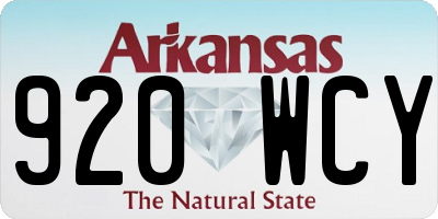 AR license plate 920WCY