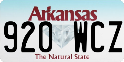 AR license plate 920WCZ