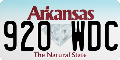 AR license plate 920WDC
