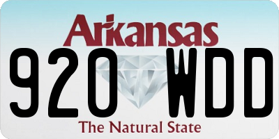 AR license plate 920WDD