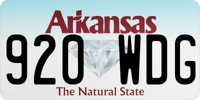 AR license plate 920WDG
