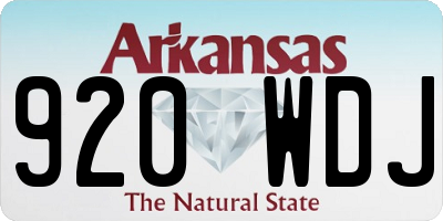 AR license plate 920WDJ