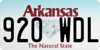 AR license plate 920WDL