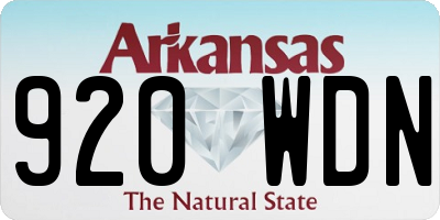 AR license plate 920WDN