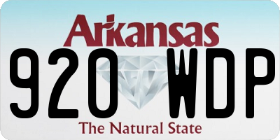 AR license plate 920WDP