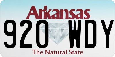AR license plate 920WDY