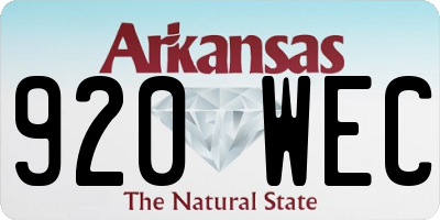 AR license plate 920WEC