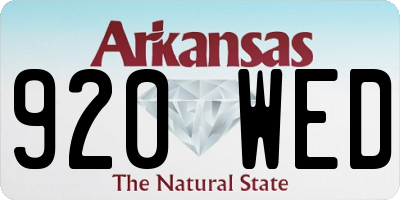 AR license plate 920WED