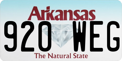 AR license plate 920WEG
