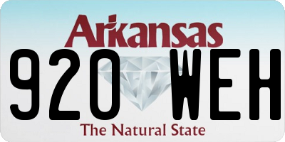 AR license plate 920WEH