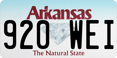 AR license plate 920WEI