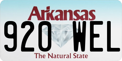 AR license plate 920WEL