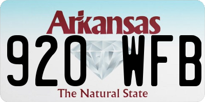 AR license plate 920WFB