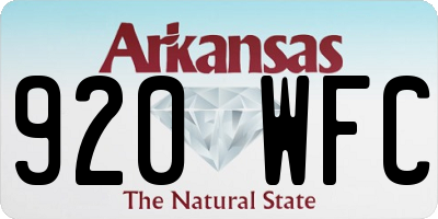 AR license plate 920WFC