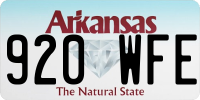AR license plate 920WFE