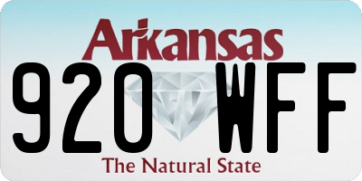 AR license plate 920WFF