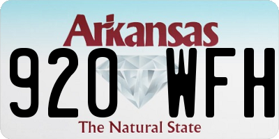 AR license plate 920WFH