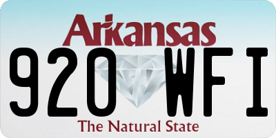 AR license plate 920WFI
