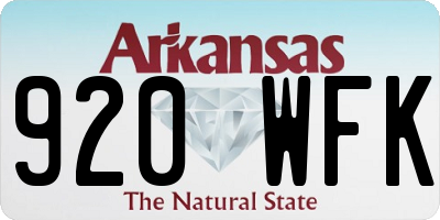 AR license plate 920WFK