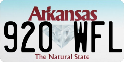 AR license plate 920WFL