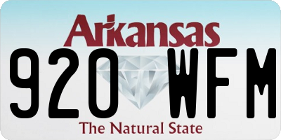 AR license plate 920WFM