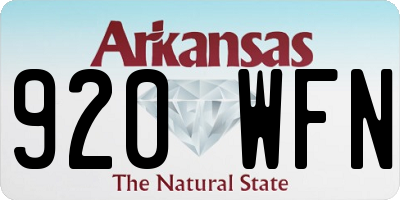 AR license plate 920WFN