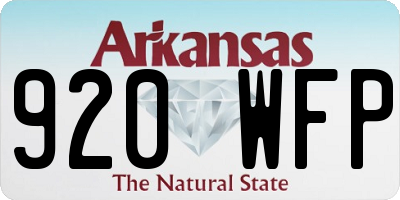 AR license plate 920WFP
