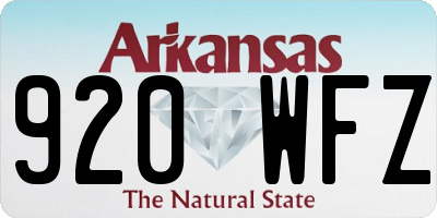 AR license plate 920WFZ