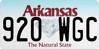 AR license plate 920WGC