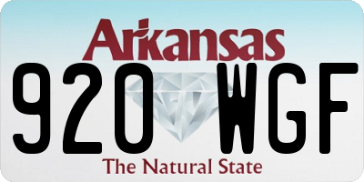 AR license plate 920WGF