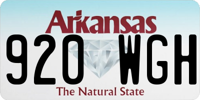 AR license plate 920WGH