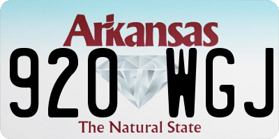 AR license plate 920WGJ